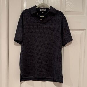 Peter Millar Charcoal Patterned Polo